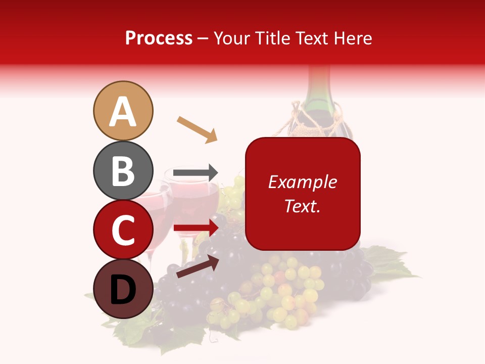 Bunch Grapes Blue PowerPoint Template