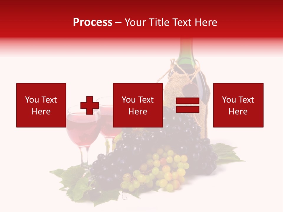 Bunch Grapes Blue PowerPoint Template