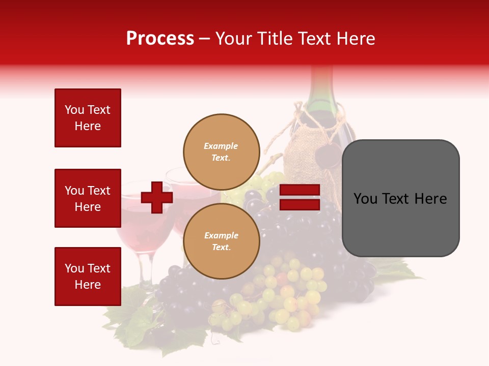 Bunch Grapes Blue PowerPoint Template