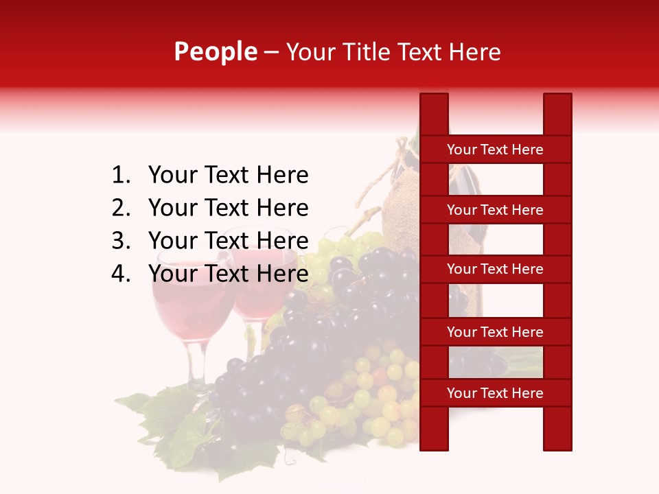 Bunch Grapes Blue PowerPoint Template