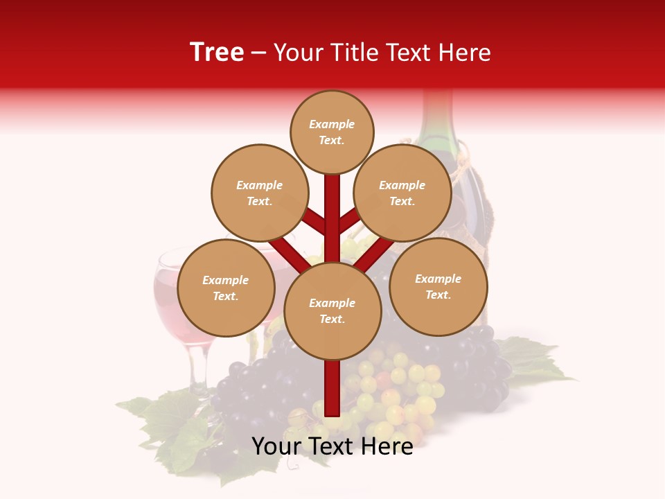 Bunch Grapes Blue PowerPoint Template