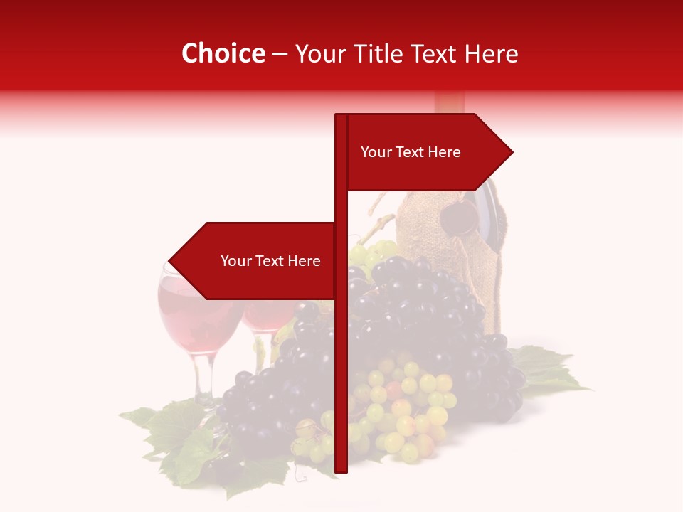 Bunch Grapes Blue PowerPoint Template