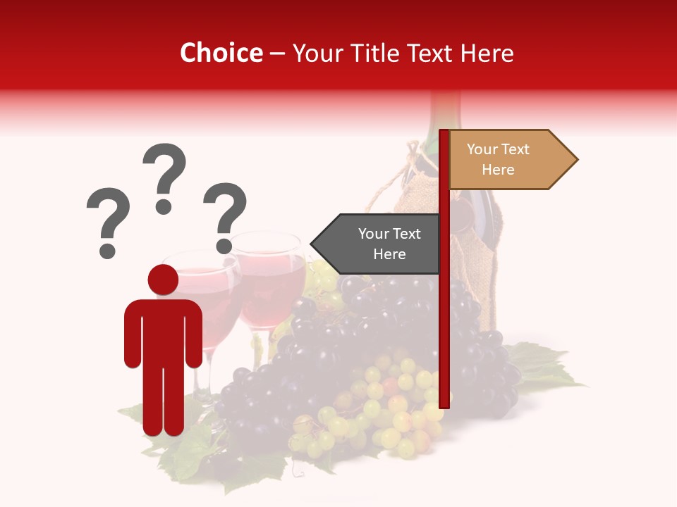 Bunch Grapes Blue PowerPoint Template