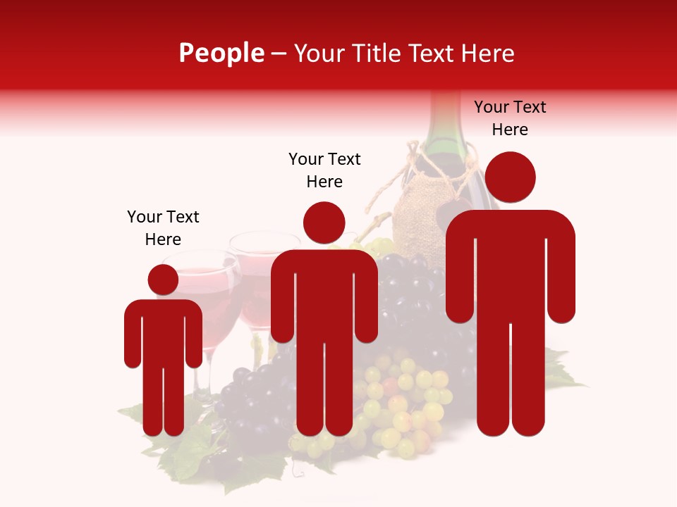 Bunch Grapes Blue PowerPoint Template