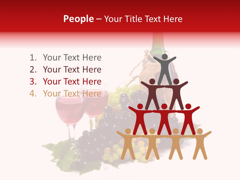 Bunch Grapes Blue PowerPoint Template