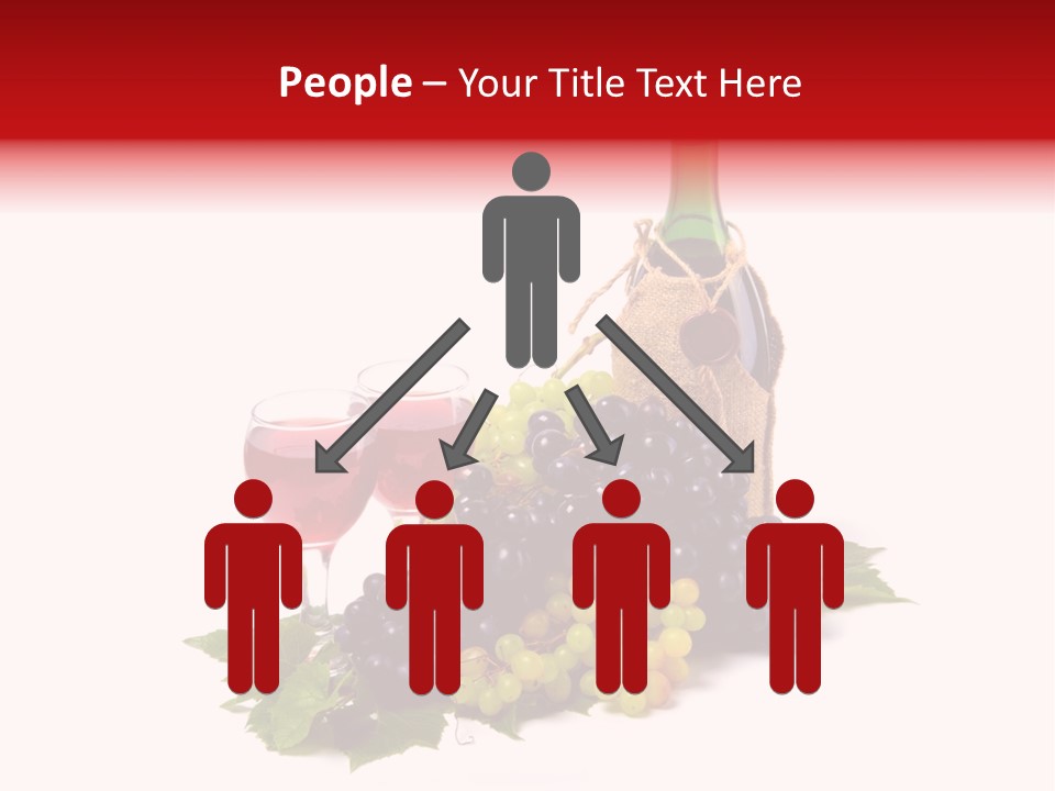 Bunch Grapes Blue PowerPoint Template