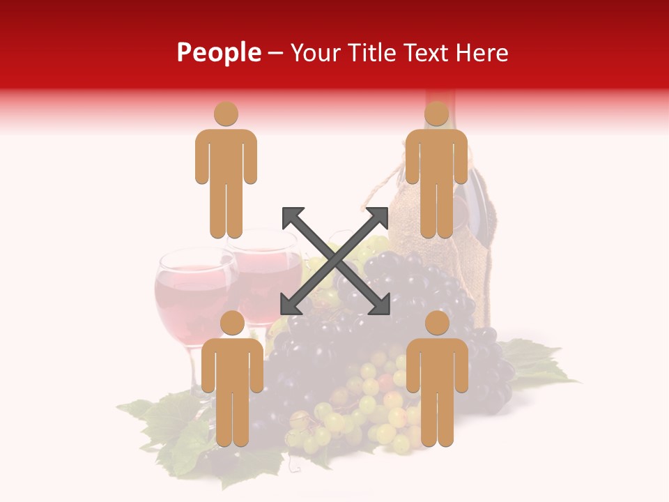 Bunch Grapes Blue PowerPoint Template