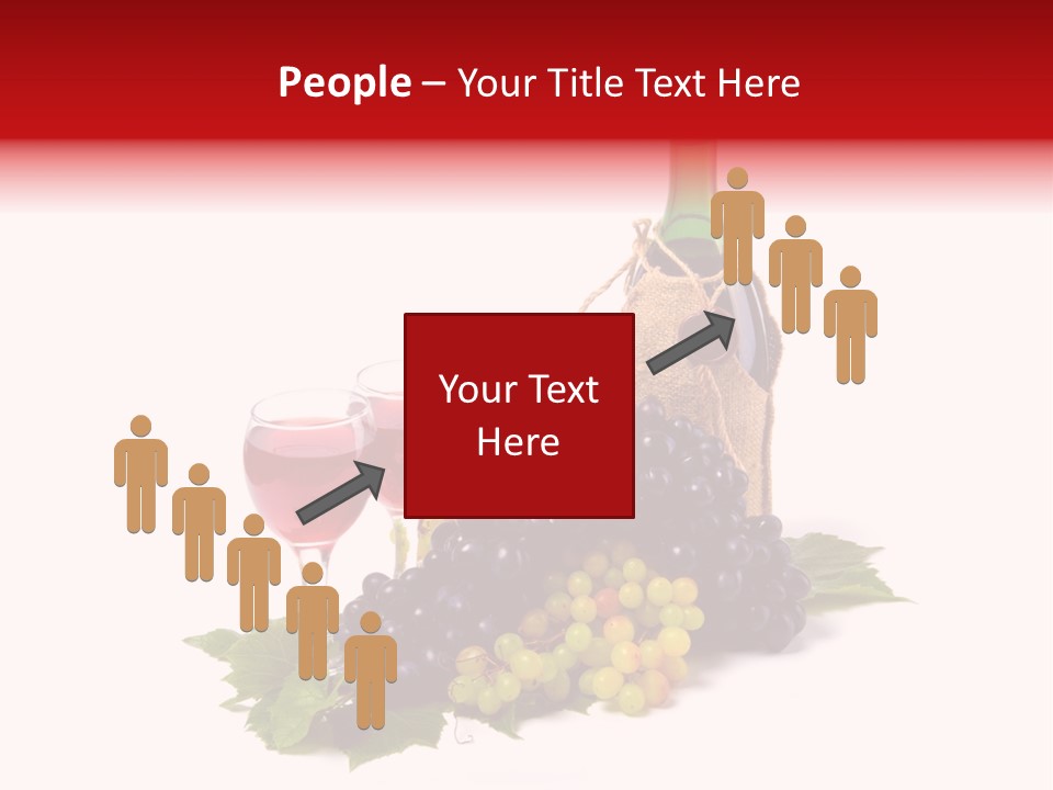 Bunch Grapes Blue PowerPoint Template