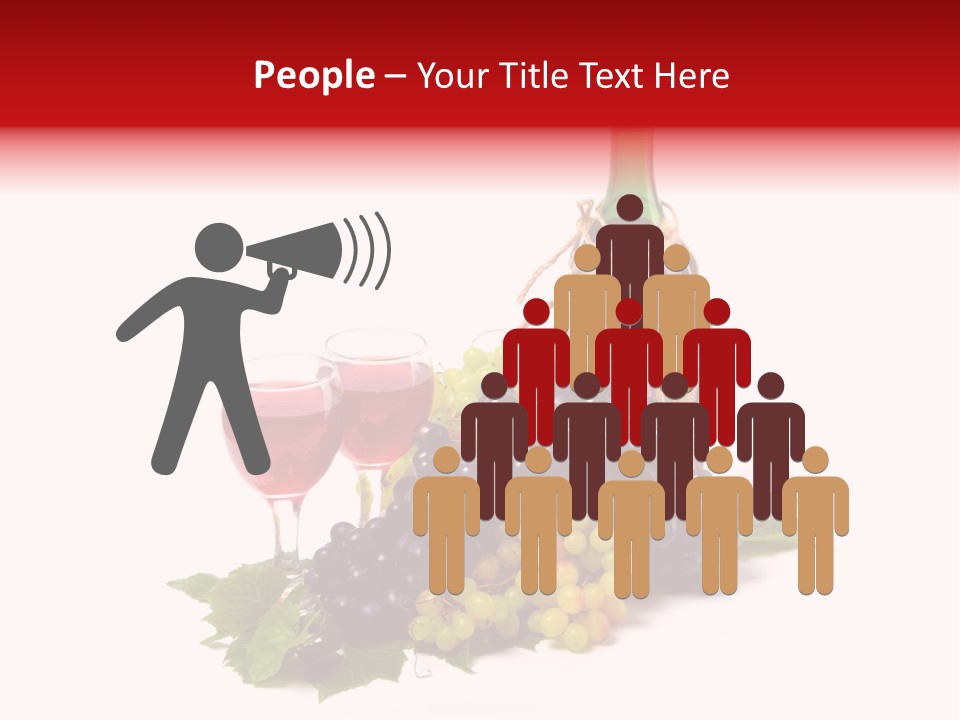 Bunch Grapes Blue PowerPoint Template