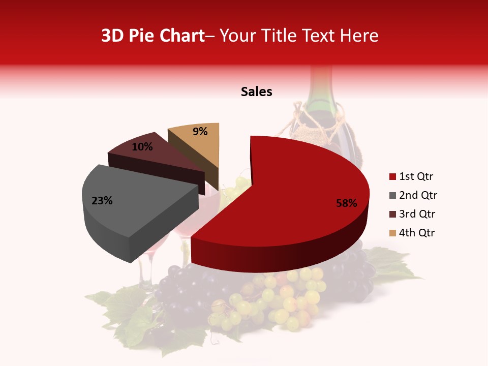 Bunch Grapes Blue PowerPoint Template