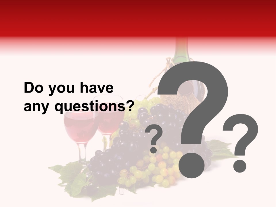 Bunch Grapes Blue PowerPoint Template