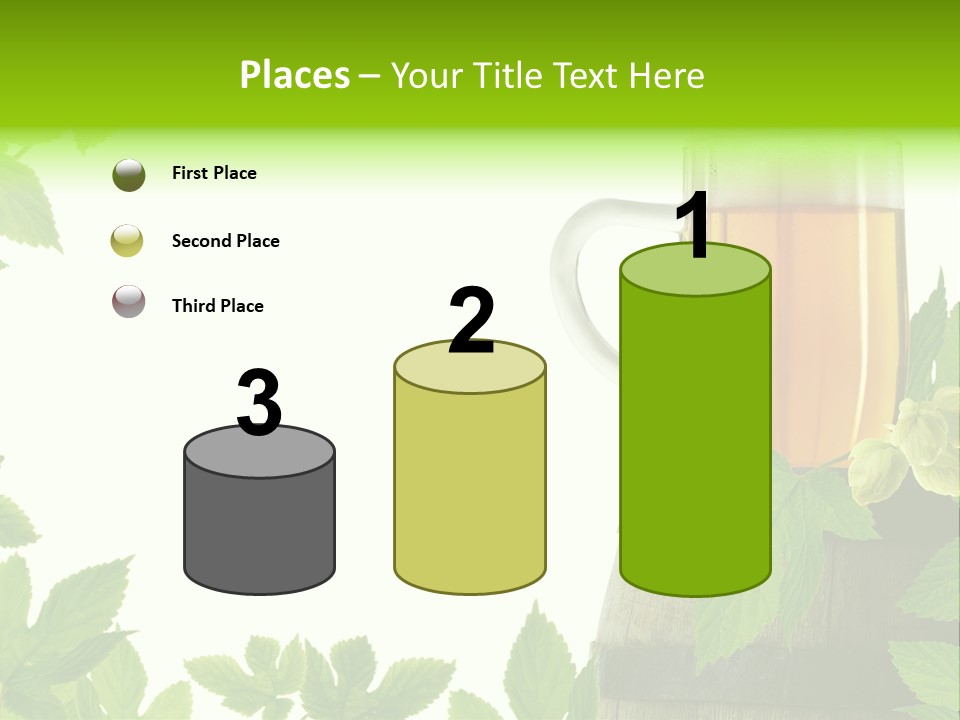 Glass Plant Branch PowerPoint Template