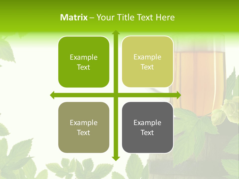 Glass Plant Branch PowerPoint Template