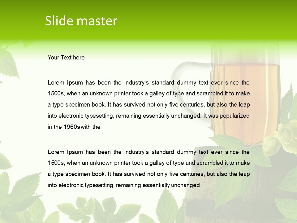 Glass Plant Branch PowerPoint Template
