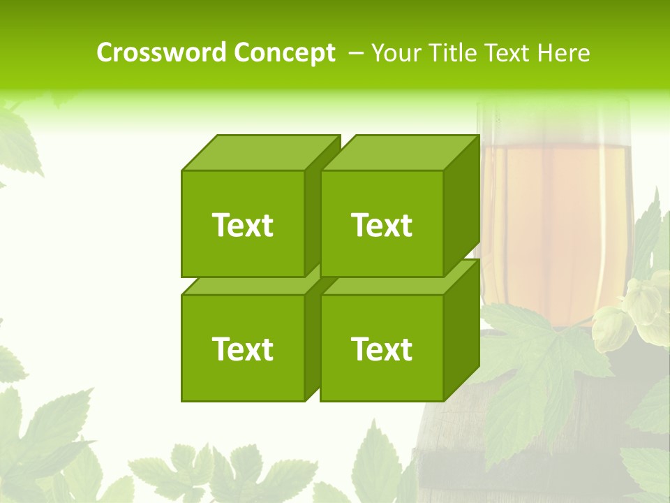 Glass Plant Branch PowerPoint Template
