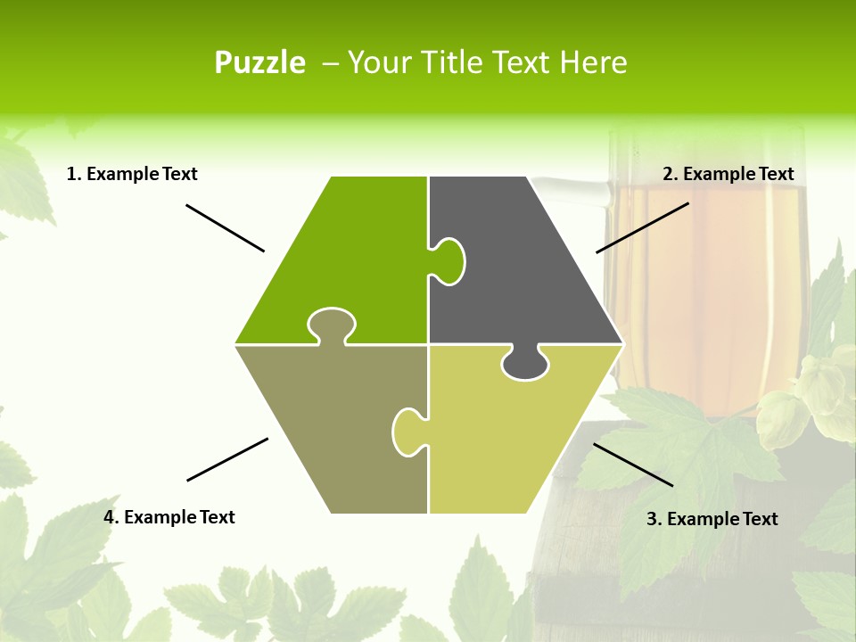 Glass Plant Branch PowerPoint Template