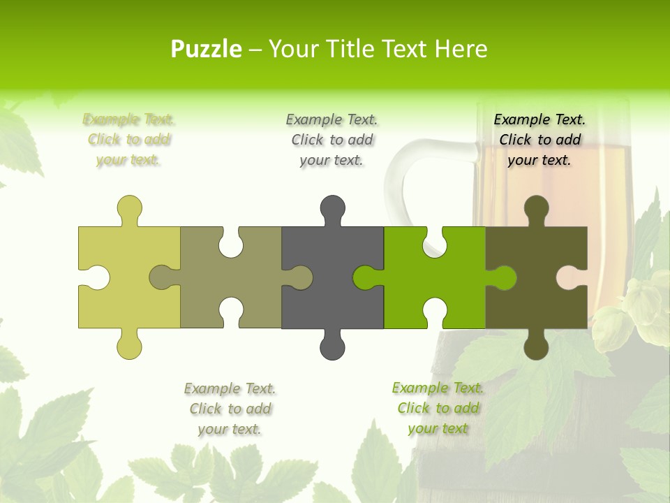 Glass Plant Branch PowerPoint Template