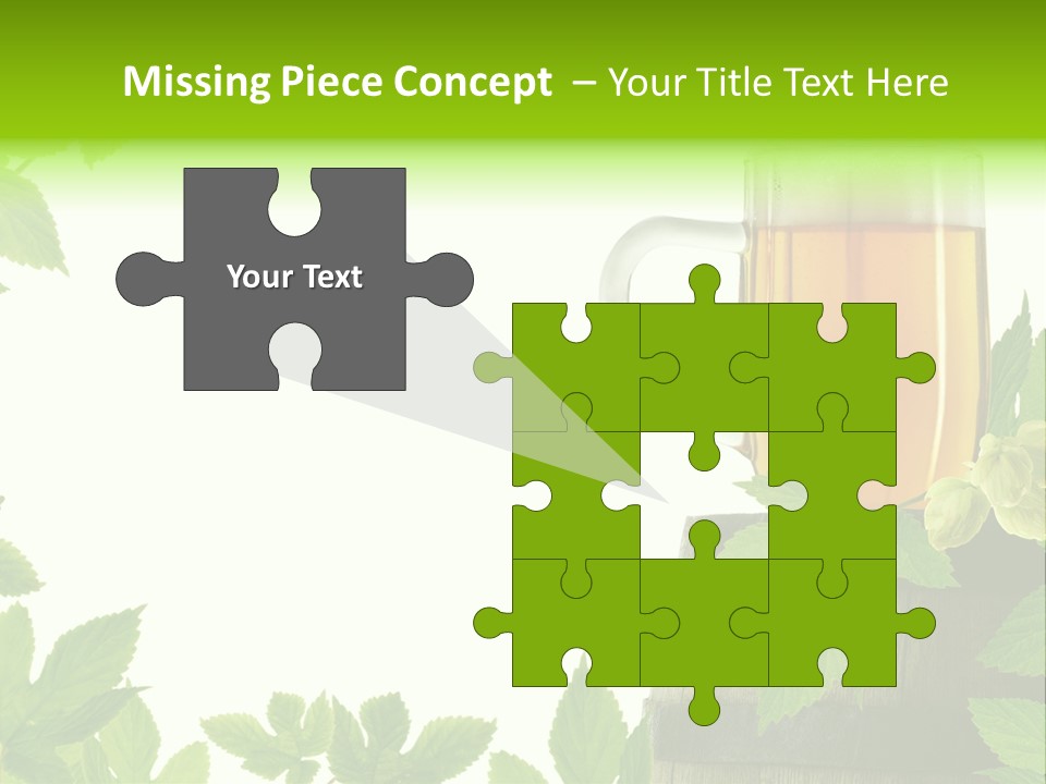 Glass Plant Branch PowerPoint Template