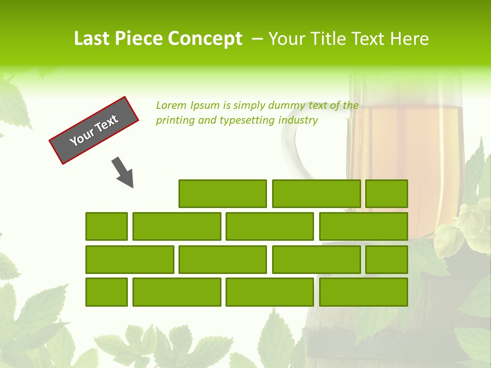 Glass Plant Branch PowerPoint Template