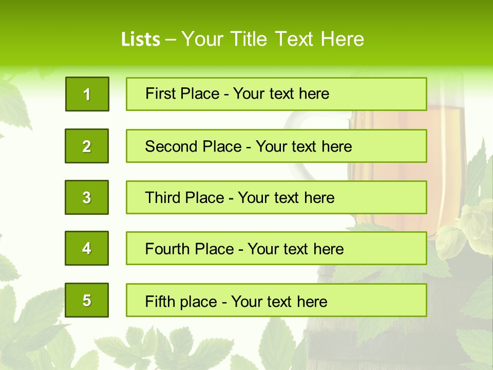 Glass Plant Branch PowerPoint Template
