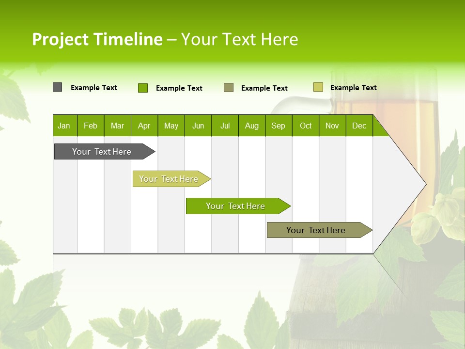 Glass Plant Branch PowerPoint Template