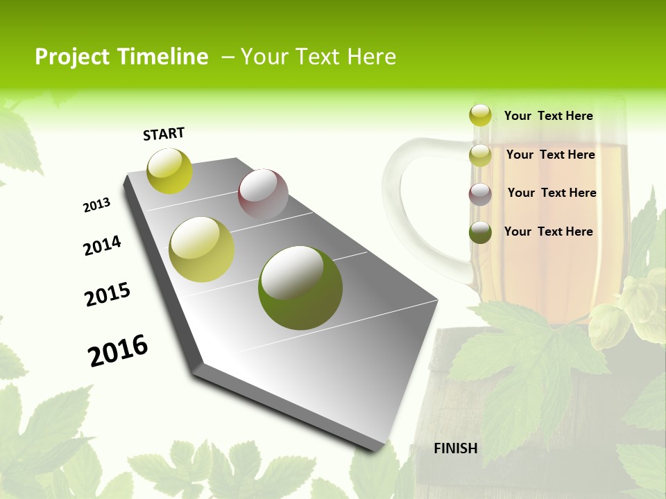Glass Plant Branch PowerPoint Template