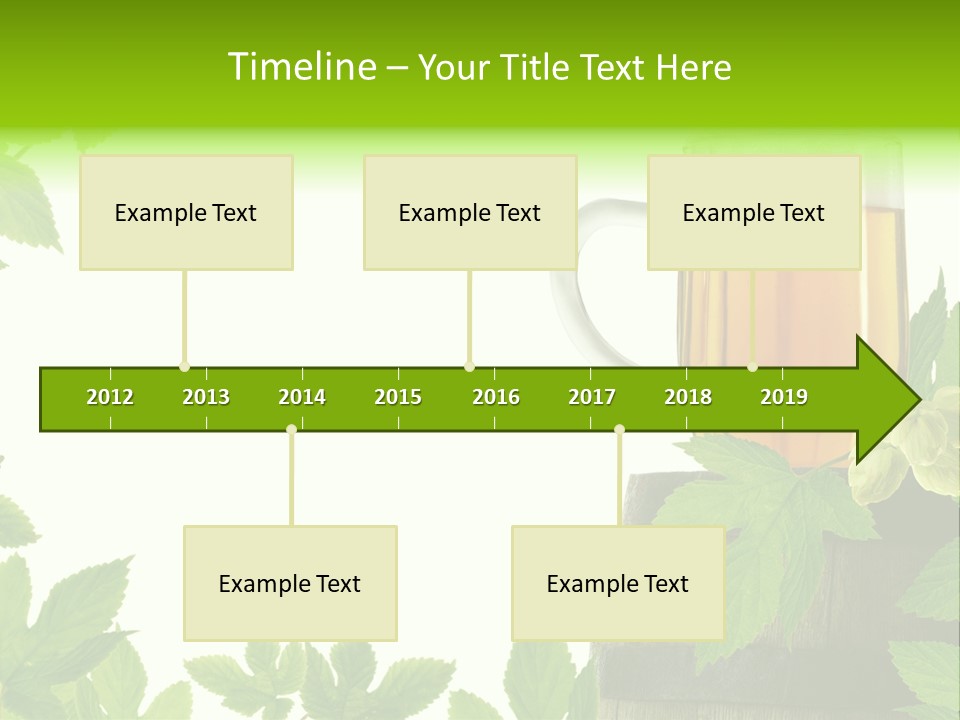 Glass Plant Branch PowerPoint Template