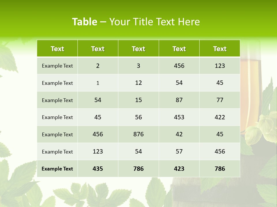 Glass Plant Branch PowerPoint Template