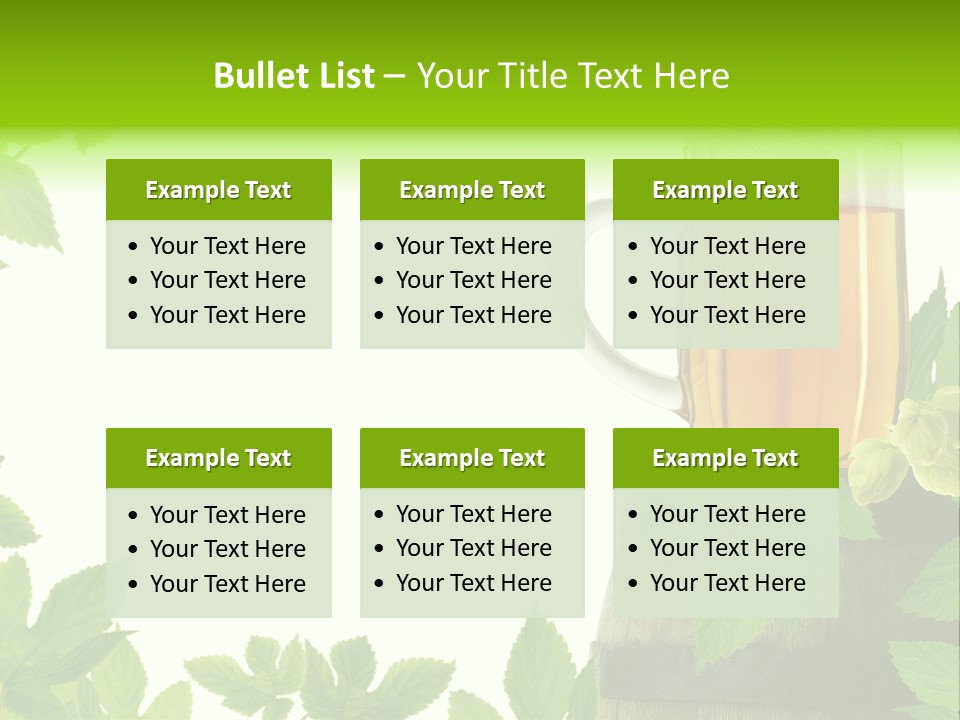 Glass Plant Branch PowerPoint Template
