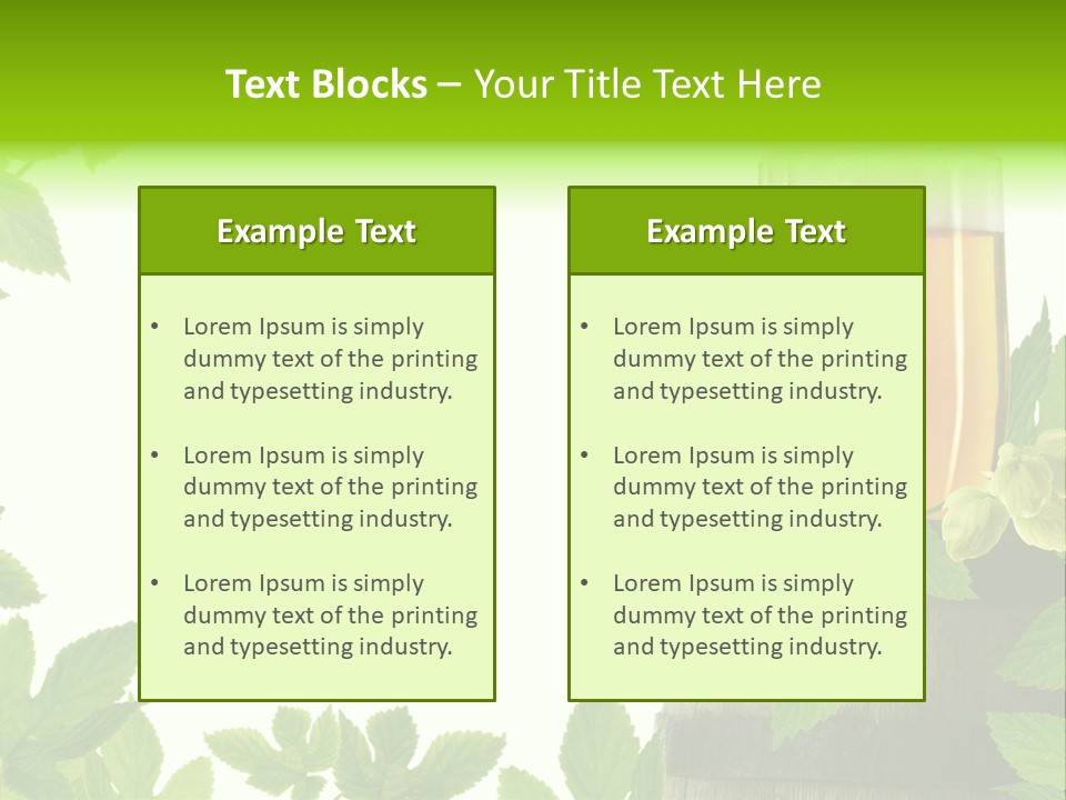Glass Plant Branch PowerPoint Template