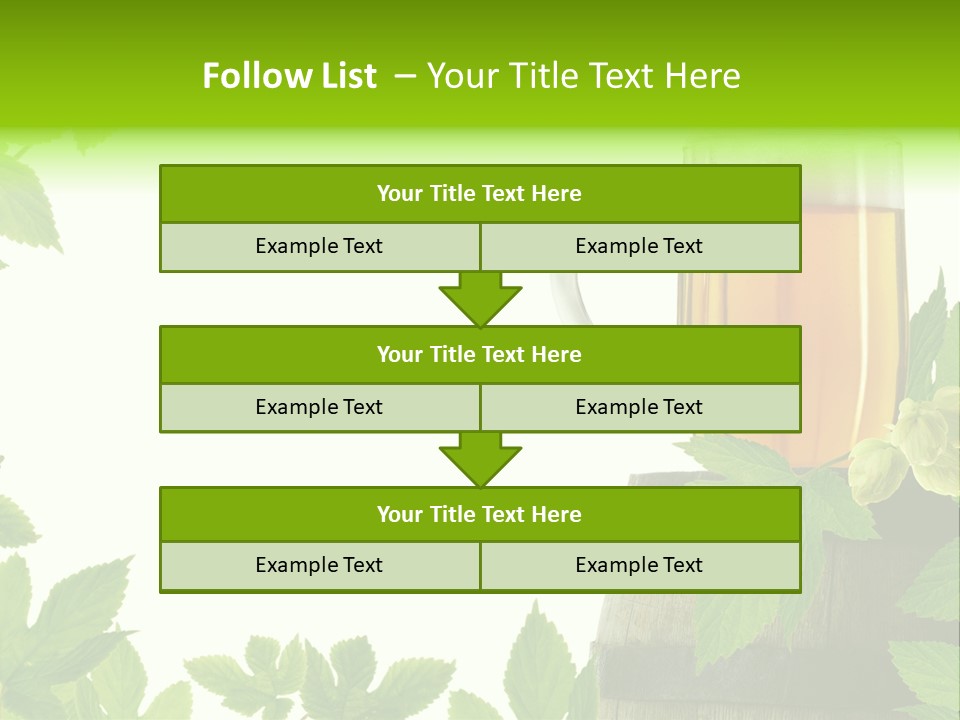 Glass Plant Branch PowerPoint Template