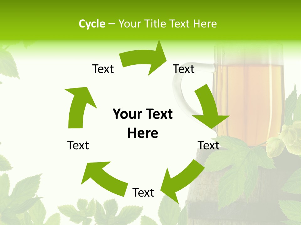 Glass Plant Branch PowerPoint Template
