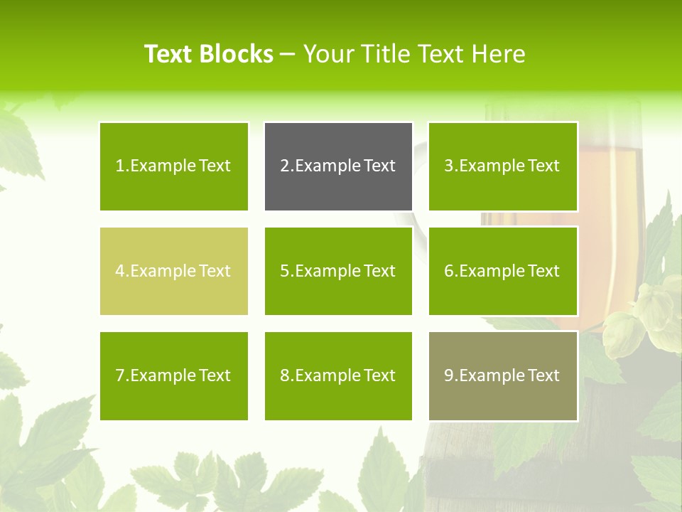 Glass Plant Branch PowerPoint Template