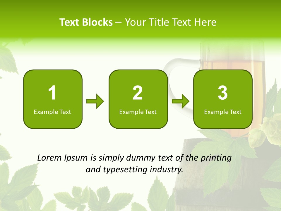 Glass Plant Branch PowerPoint Template