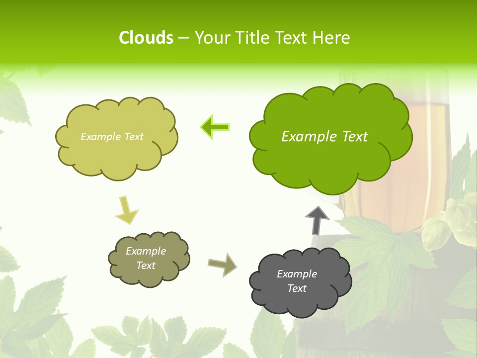 Glass Plant Branch PowerPoint Template