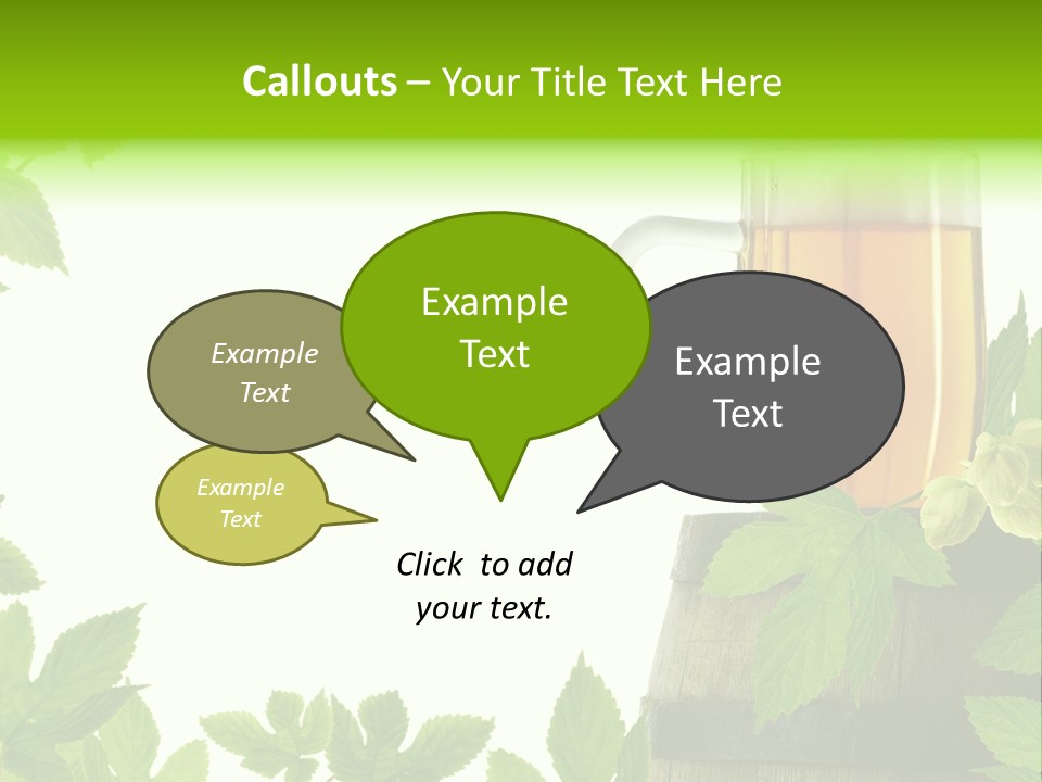 Glass Plant Branch PowerPoint Template