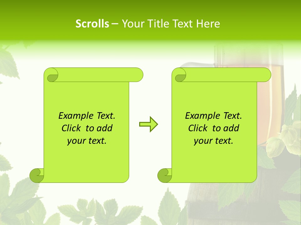 Glass Plant Branch PowerPoint Template