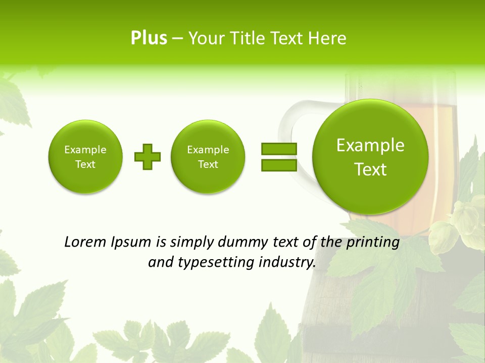 Glass Plant Branch PowerPoint Template