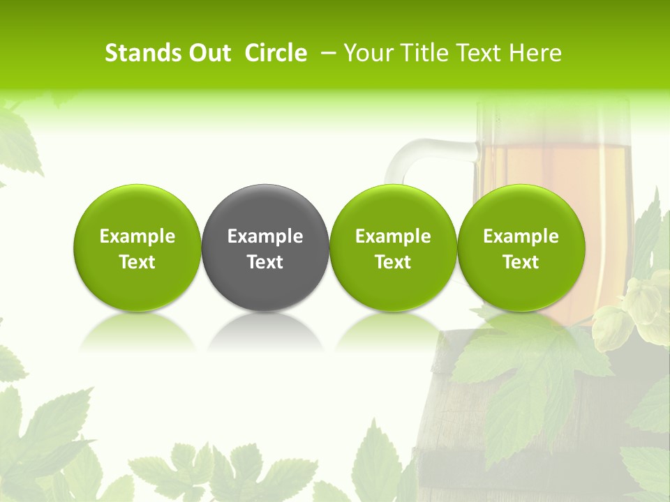 Glass Plant Branch PowerPoint Template