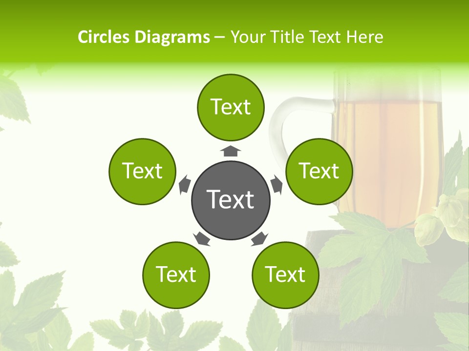 Glass Plant Branch PowerPoint Template