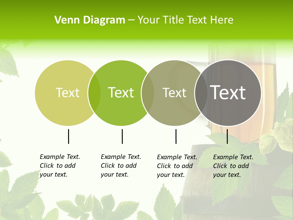 Glass Plant Branch PowerPoint Template