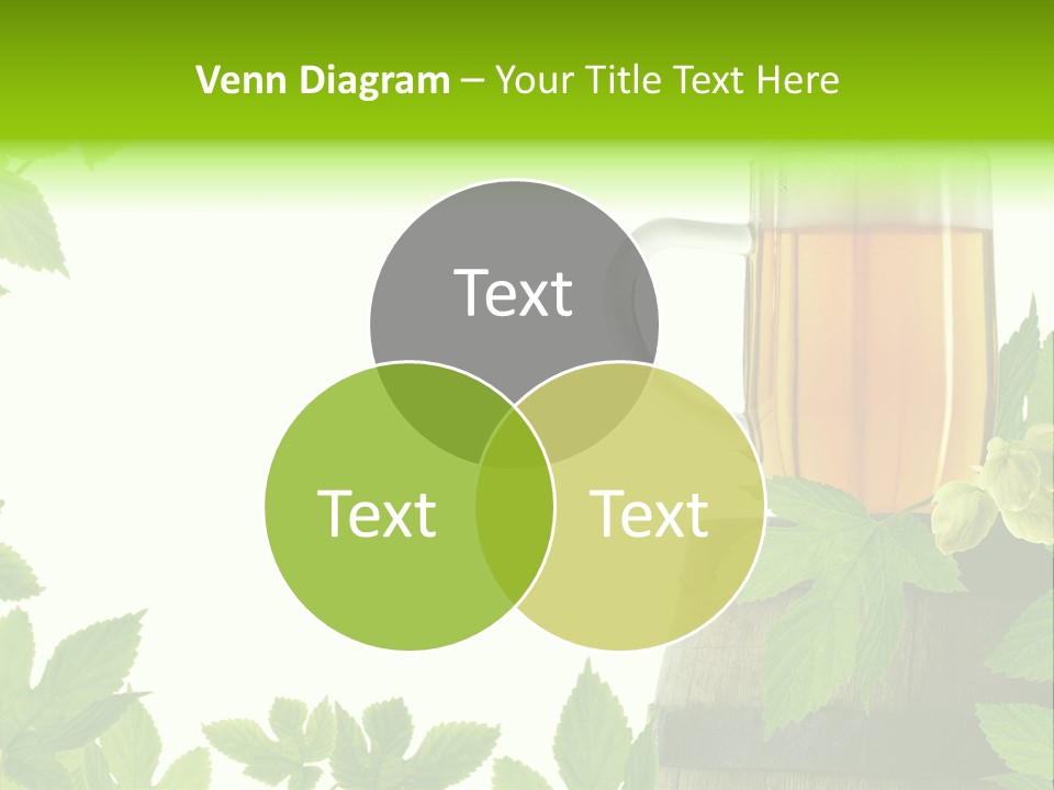 Glass Plant Branch PowerPoint Template