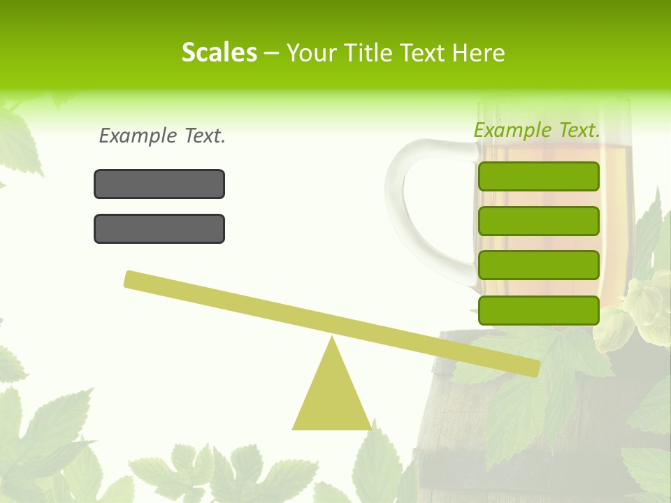 Glass Plant Branch PowerPoint Template