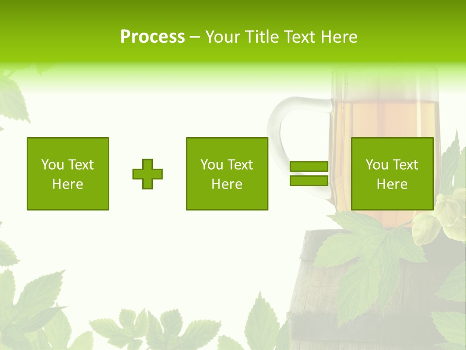 Glass Plant Branch PowerPoint Template