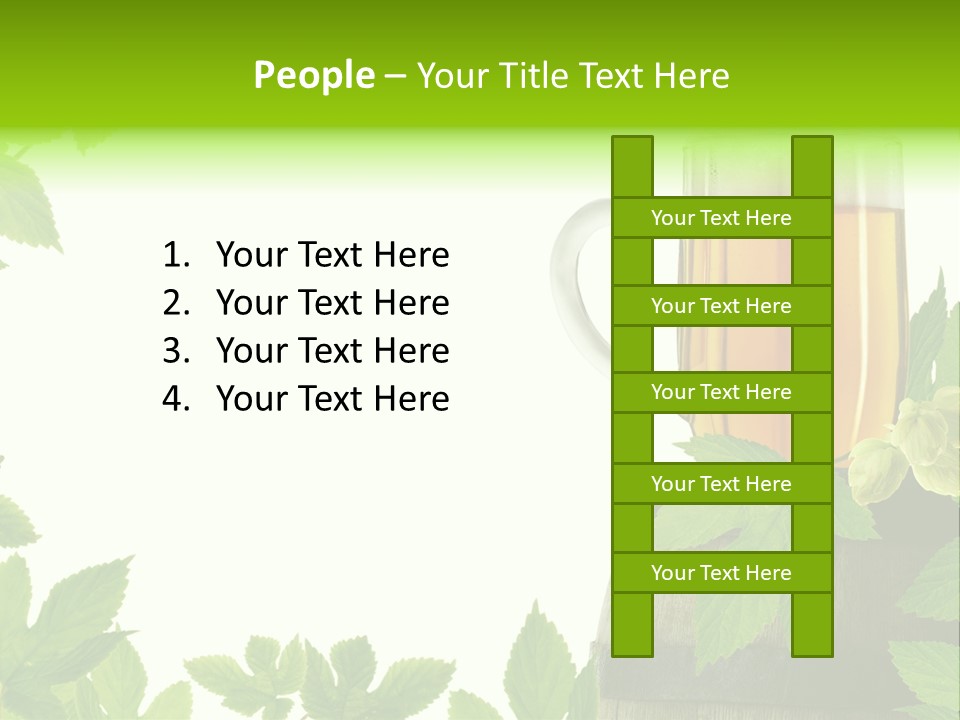 Glass Plant Branch PowerPoint Template