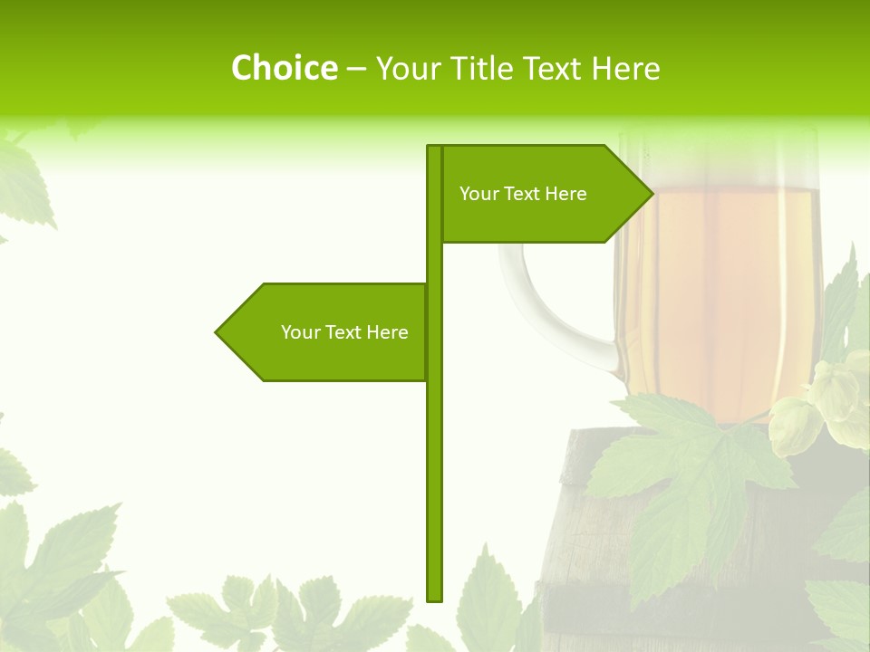 Glass Plant Branch PowerPoint Template