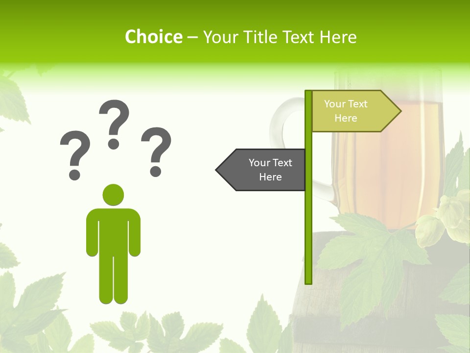 Glass Plant Branch PowerPoint Template