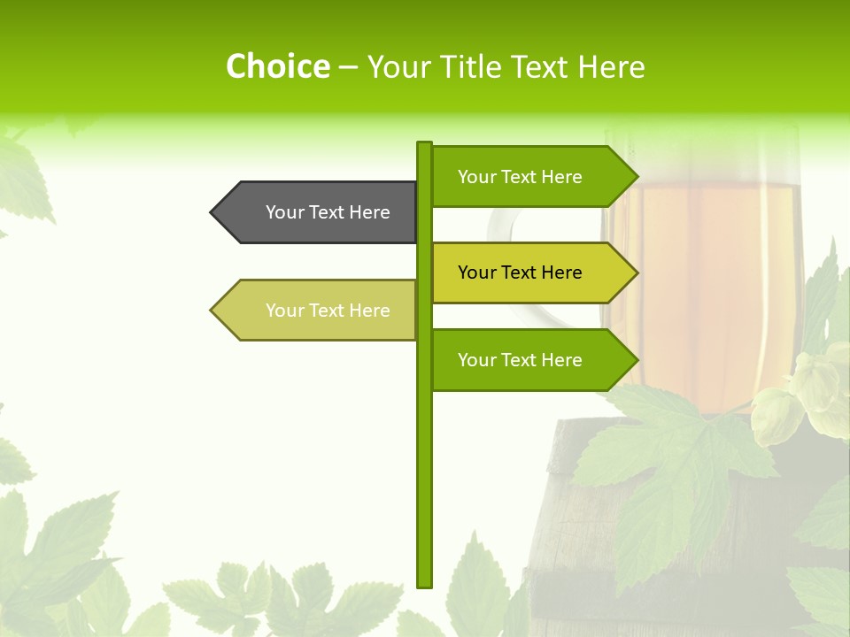 Glass Plant Branch PowerPoint Template