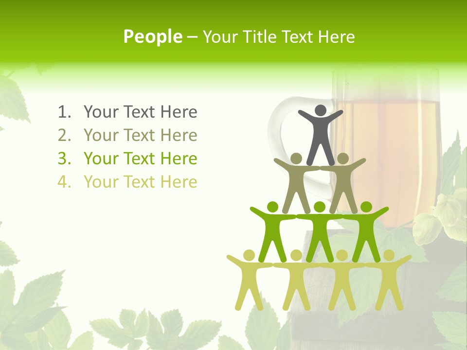 Glass Plant Branch PowerPoint Template