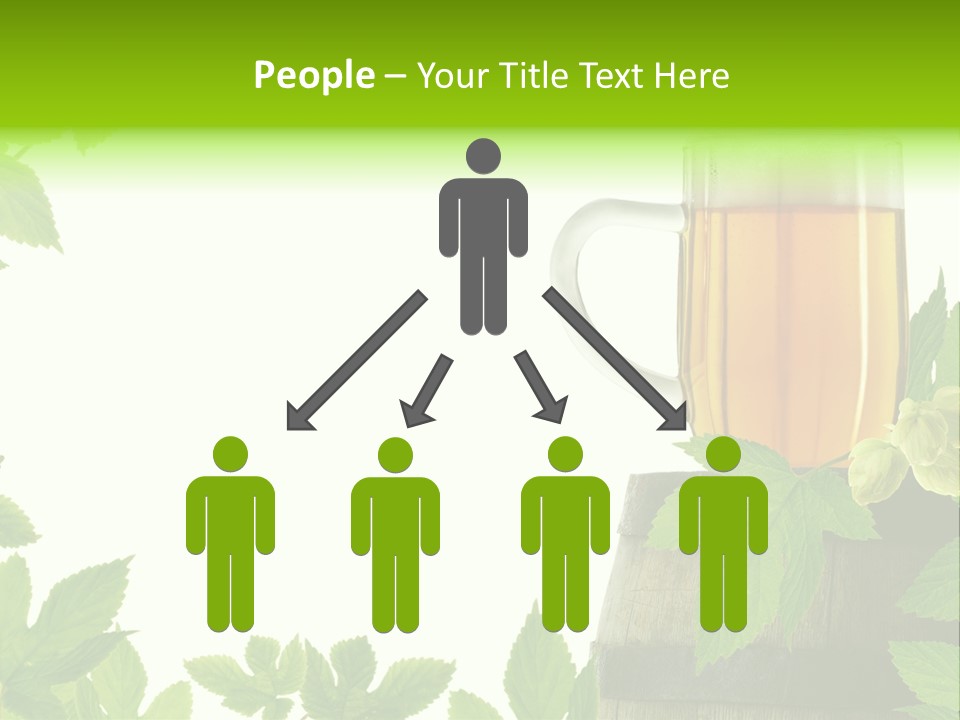 Glass Plant Branch PowerPoint Template